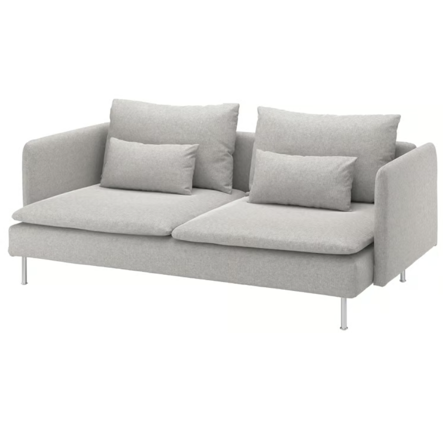 SÖDERHAMN 3-seat sofa, tonerud grey