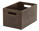 UPPDATERA Storage box, dark bamboo, 16x24x15 cm