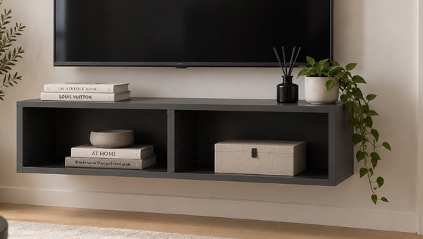 BESTÅ Frame, dark grey, wall mounted, 120x40x38 cm/BESTÅ Suspension rail x2 , 60 cm