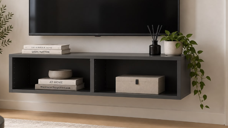 BESTÅ Frame, dark grey, wall mounted, 120x40x38 cm/BESTÅ Suspension rail x2 , 60 cm