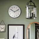 SYKOMORLÖNN wall clock , white-blue, 30 cm