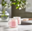LUGNARE scented candle in cup , pink, 12 hr, Jasmine