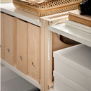 EKENABBEN open shelving unit , white/aspen, 70x34x154 cm