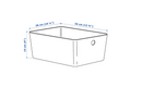 KUGGIS box , white, 26x35x15 cm