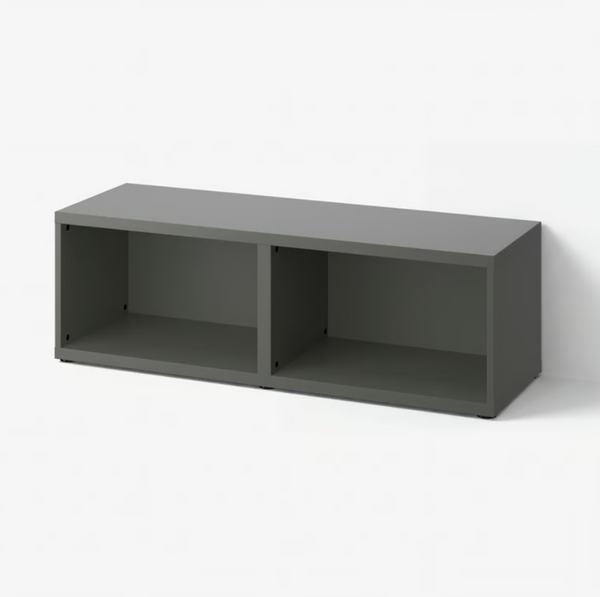 BESTÅ Frame, dark grey, wall mounted, 120x40x38 cm/BESTÅ Suspension rail x2 , 60 cm