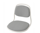 ÖRFJALL, office chair seat shell, white-vissle light grey/ÖRFJÄLL Chair frame, swivel, white