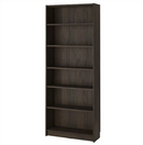 BILLY bookcase 80x28x202 dark brown/OXBERG Bookcase with doors, dark-brown oak effect,40x97 cm