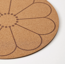 SVARTVIDE place mat , cork-flower patterned, 35 cm