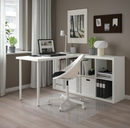 KALLAX/LINNMON/INLAGG/OLOV desk combination, white, 77x139x147 cm