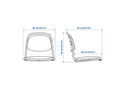 ÖRFJALL, office chair seat shell, white-vissle light grey/ÖRFJÄLL Chair frame, swivel, white