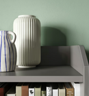 HAUGA Cabinet with 2 doors, grey, 70x116 cm