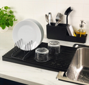 RINNIG dish drainer , black, 3 piece, <  Utensils holder/ drainer/ Plate holder >