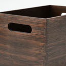 UPPDATERA Storage box, dark bamboo, 16x24x15 cm