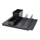 RINNIG dish drainer , black, 3 piece, <  Utensils holder/ drainer/ Plate holder >