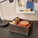 UPPDATERA Storage box, dark bamboo, 24x32x15 cm