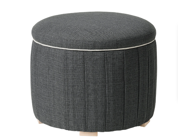 ATERLÖGA pouffe with storage, kilanda dark grey