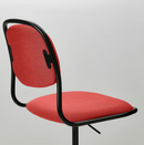 ÖRFJÄLL Chair frame, swivel, black / ÖRFJÄLL Seat shell, black-Vissle red
