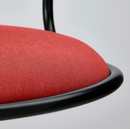 ÖRFJÄLL Chair frame, swivel, black / ÖRFJÄLL Seat shell, black-Vissle red