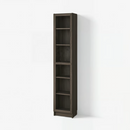 BILLY / OXBERG Bookcase with glass door, dark brown oak effect/clear glass, 40x30x202 cm