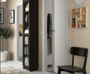 BILLY / OXBERG Bookcase with glass door, dark brown oak effect/clear glass, 40x30x202 cm