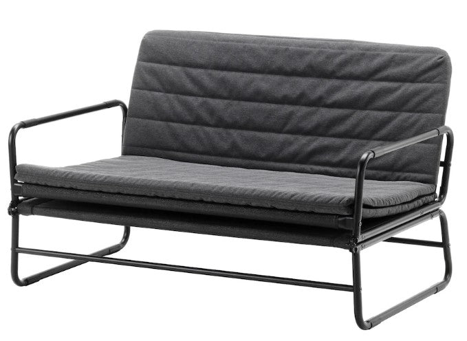 HAMMARN Sofa-bed, Knisa dark grey/black, 120 cm