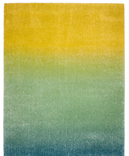 HOTELLRUM Rug, high pile, blue/green yellow, 160x230 cm