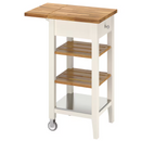STENSTORP Kitchen trolley, white/oak, 45x43x90 cm