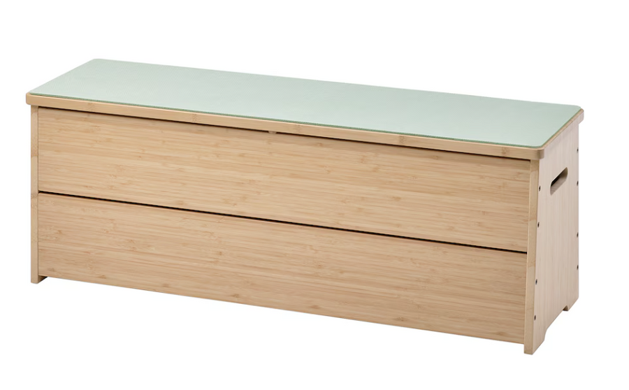 DAJLIEN Bench with storage, bamboo, 100x30x37 cm