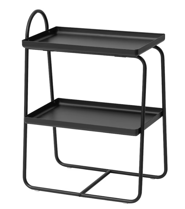 HATTÅSEN Bedside table/shelf unit, black