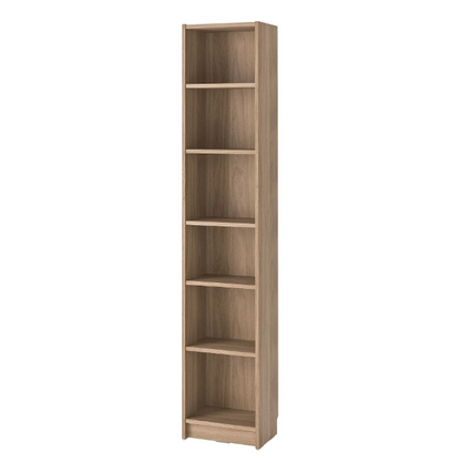 BILLY bookcase, oak effect, 40x28x202 cm