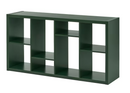 KALLAX Open Shelving Unit, green, 147x77 cm