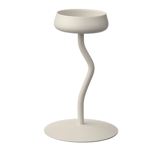 SILVERPÄRON candle holder, white, 20 cm