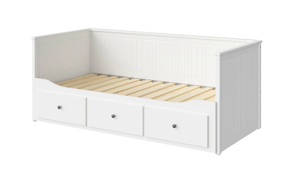 HEMNES Day-bed with 3 Storage, White, 80x200 cm