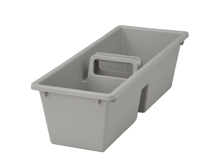 FÅNGGRÖDA Insert with compartments, light grey, 48x18x14 cm