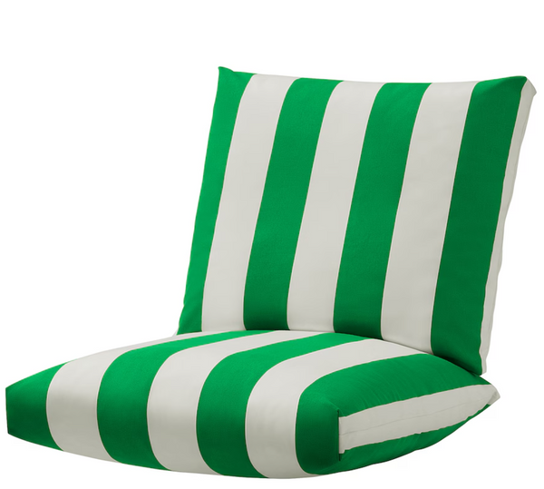 ÖNNESTAD Cushion set armchair, green/white/Radbyn