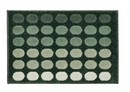 TUNNELBANA Door mat, dark green, 40x60 cm