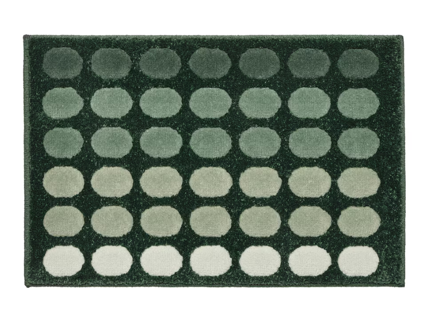 TUNNELBANA Door mat, dark green, 40x60 cm