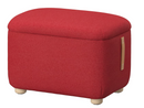 OSKARSHAMN Footstool with storage, Tonerud red