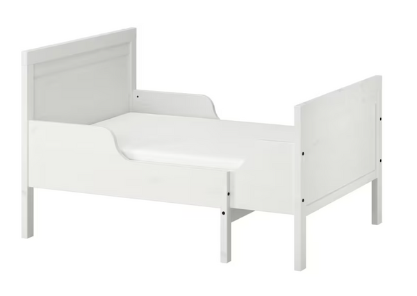 SUNDVIK Extendable bed, white, 80x200 cm