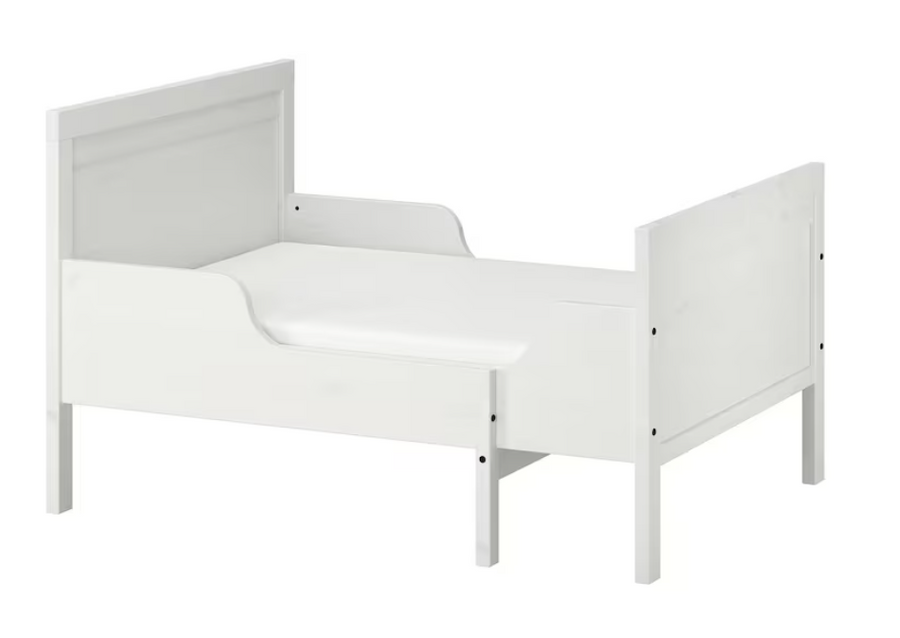 SUNDVIK Extendable bed, white, 80x200 cm