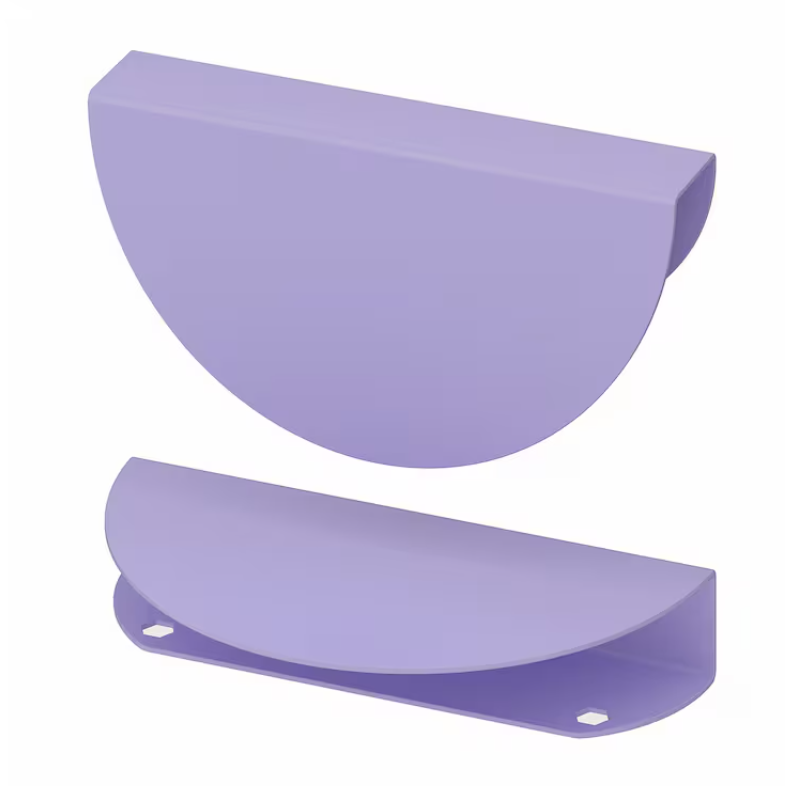 BEGRIPA Handle, lilac/half-round, 130 mm  /2 pack