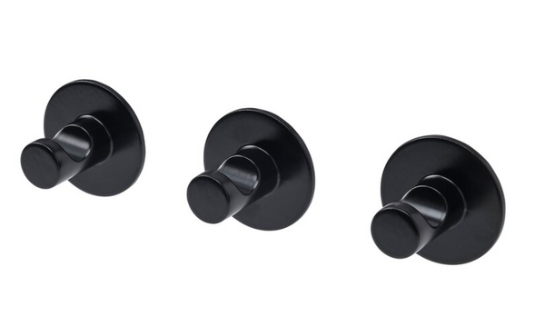 SKOGHALL Hook, self-adhesive, black