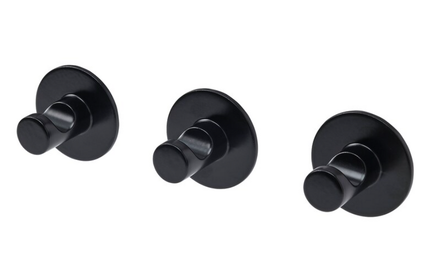 SKOGHALL Hook, self-adhesive, black