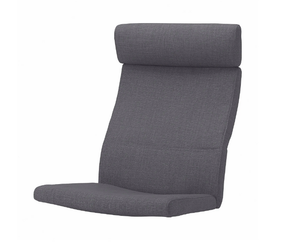 POÄNG rocking-chair cushion, skiftebo dark grey