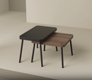 SONHULT nest of tables, grey-walnut effect, 2 piece