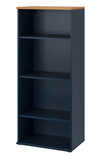 SKRUVBY Bookcase, black-blue,