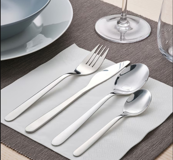 FÖRNUFT fork set, stainless steel, 4 pack 19 cm