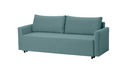 BRISSUND 3-seat sofa-bed, Hakebo light turquoise