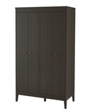 IDANÄS Wardrobe, dark brown stained, 121x211 cm