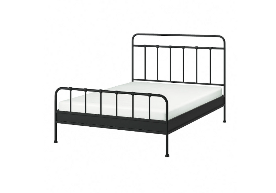 STJARNÖ double bed, anthracite, 160x200 cm